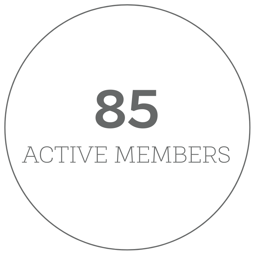 85 active members